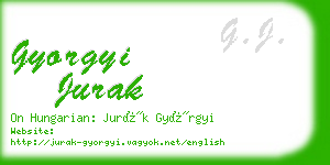 gyorgyi jurak business card